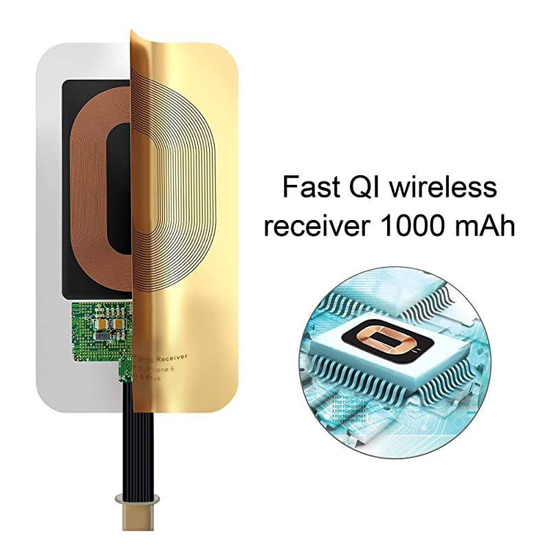 Receiver for IPhone 5- 5c- SE- 6- 6 Plus- 7- 7 Plus- IPhone Wireless Receiver- Receiver- Charging Receiver - Wireless Receiver IPhone- Wireless Charging Adapter
