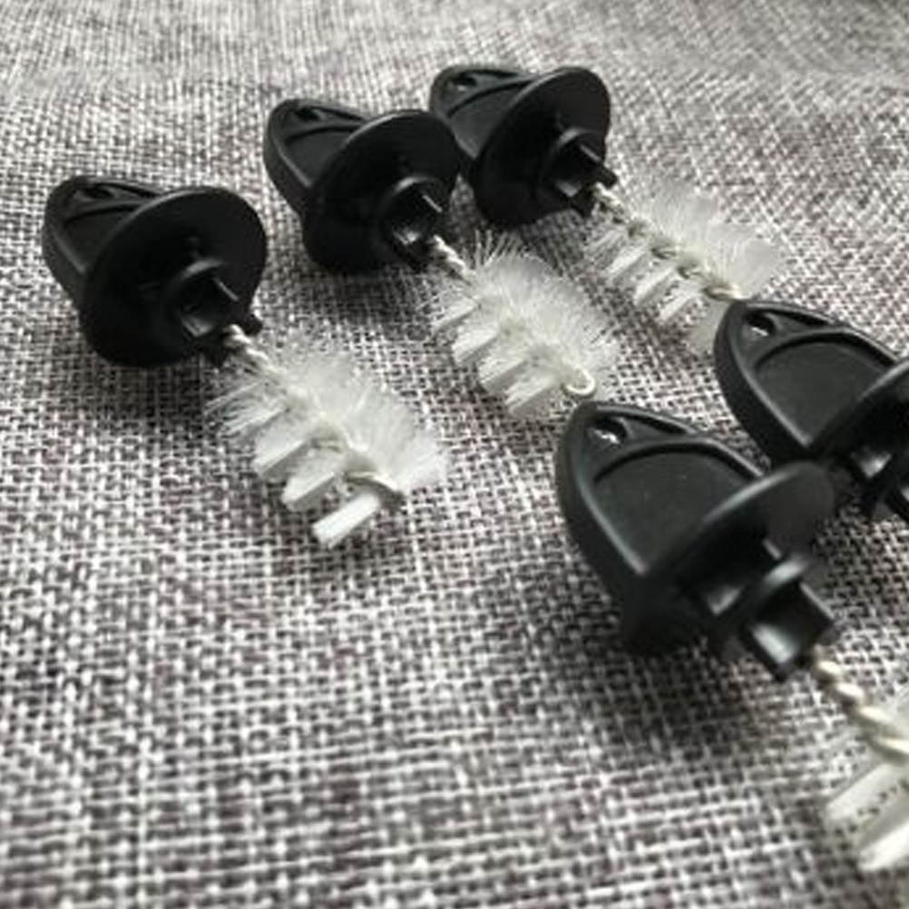 5pcs Homebrew Beer Tap Plug Brush Beer Faucet Clean Cap Brush Taproom Accessory for Home Bar Restaurant (Black)