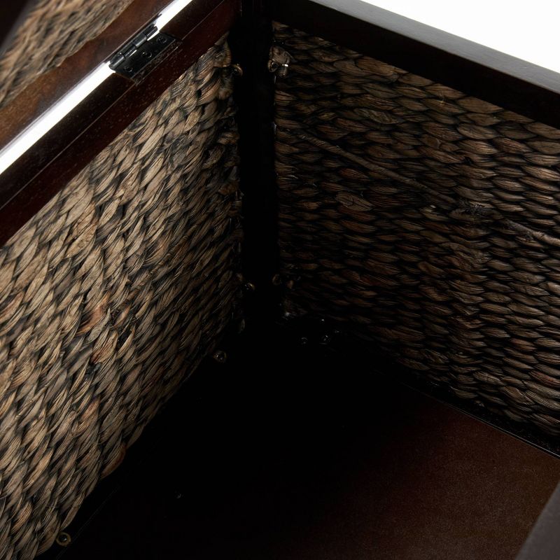 Wilson Storage Trunk Rustic Wicker Black - ClickDecor