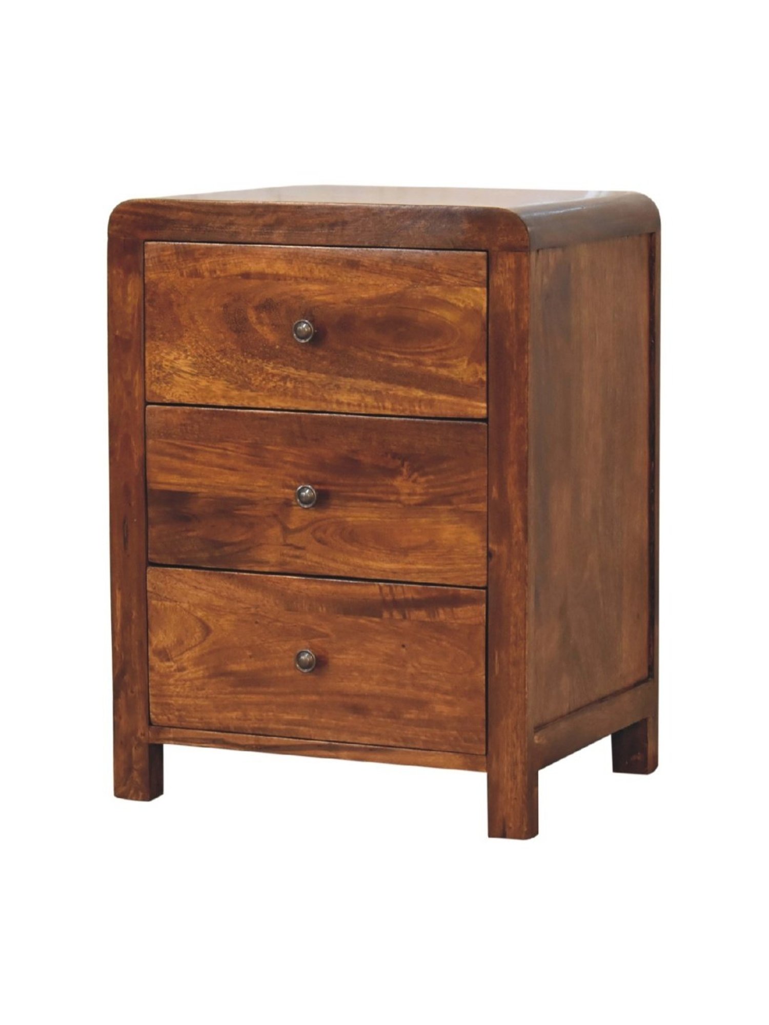 Sleepyhead Ally Teak Brown Sheesham Wood Bedside Table