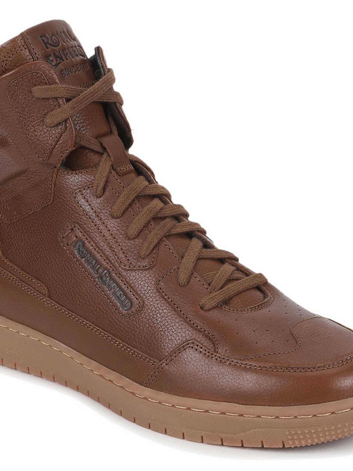 Royal Enfield Men's STREET ACE Cognac Ankle High Sneakers