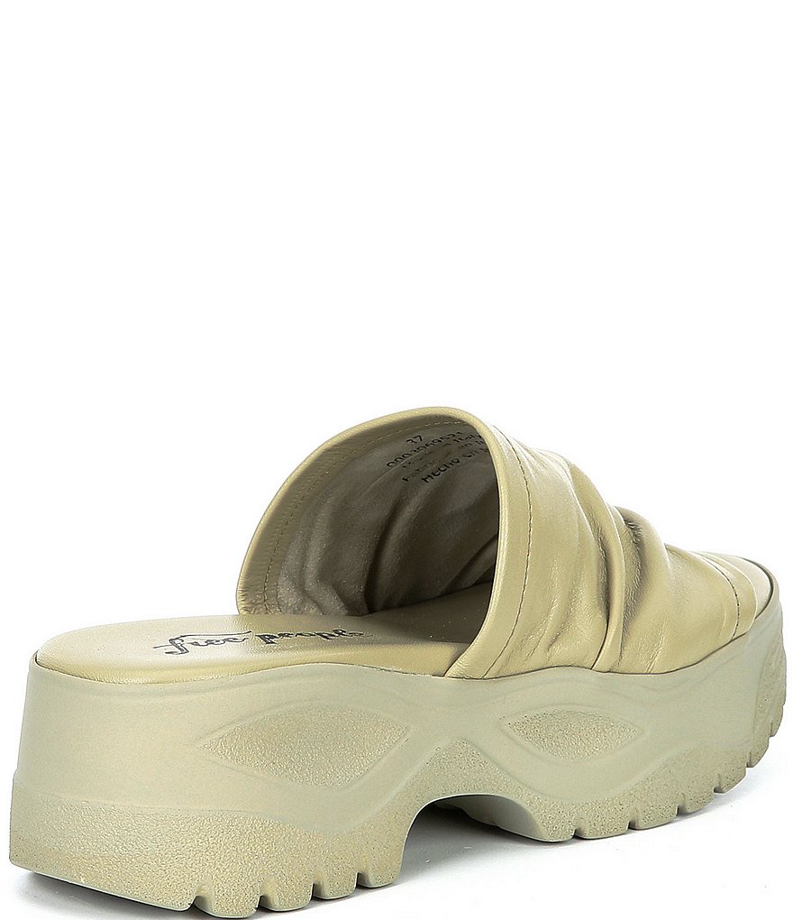 Free People Poolslide Sporty Scrunch Leather Platform Sandals