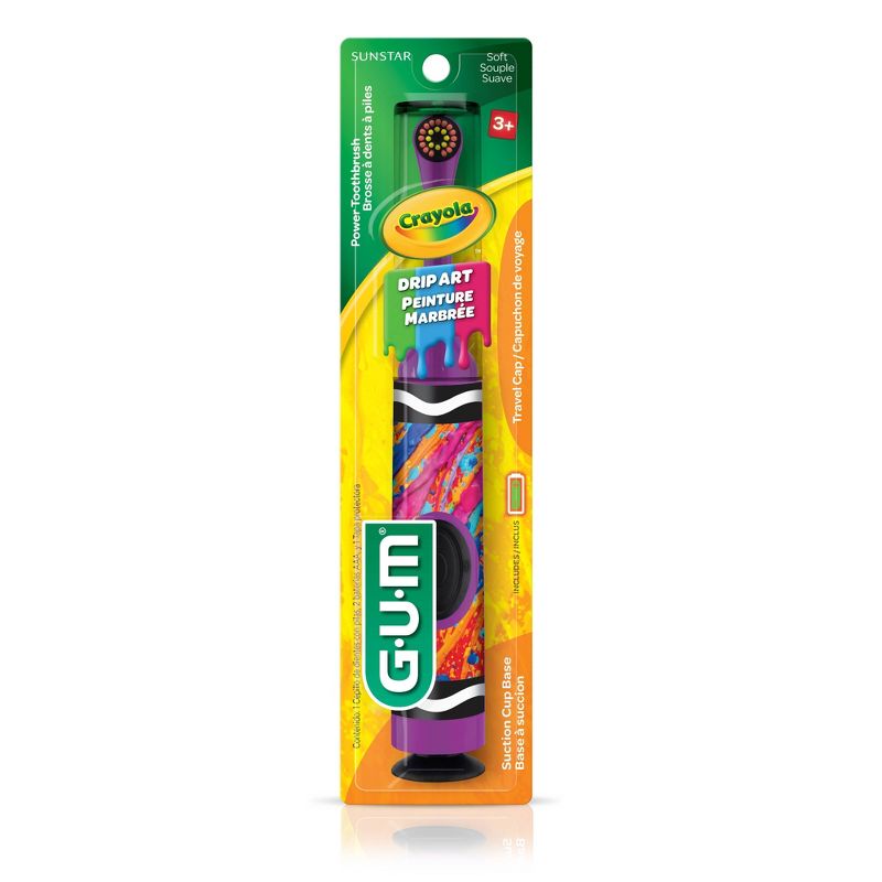 GUM Kids' Crayola Electric Toothbrush - 1ct