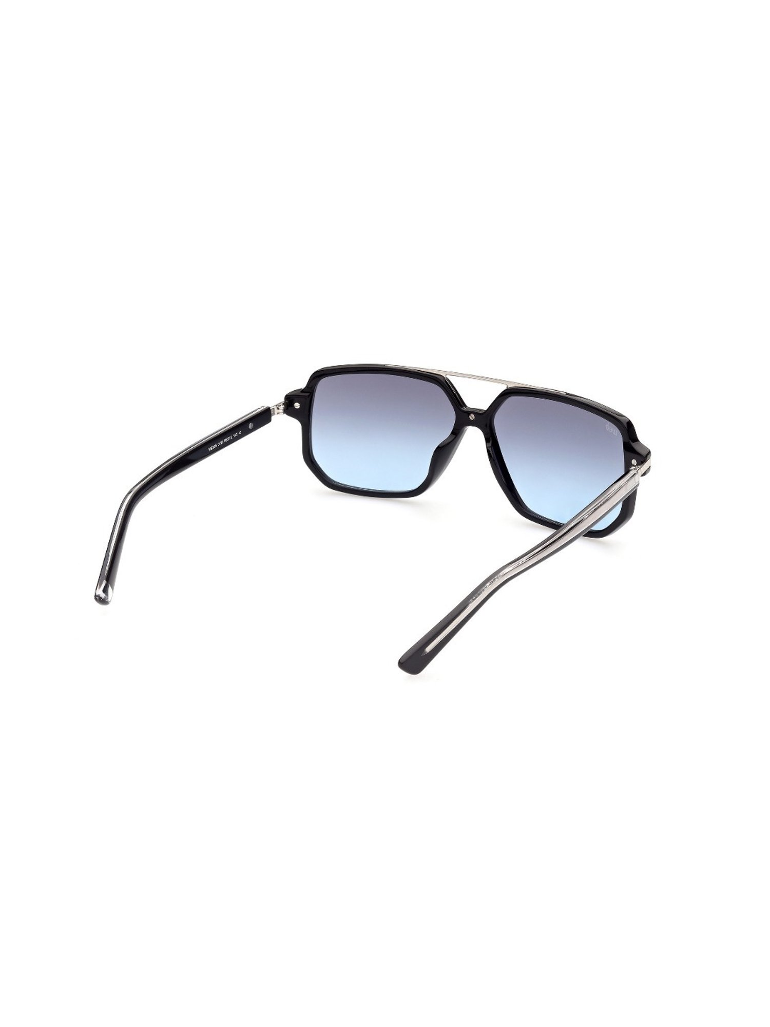 Web Eyewear Blue Rectangular Sunglasses for Men Designed in Italy