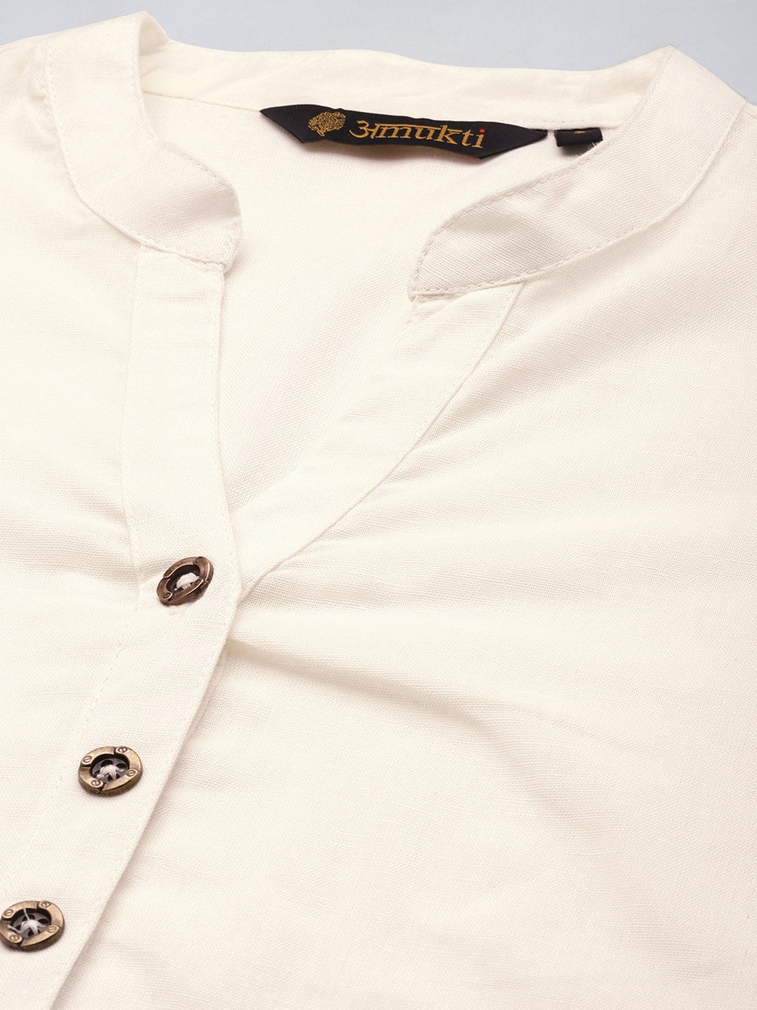 Amukti Beige Straight Kurta