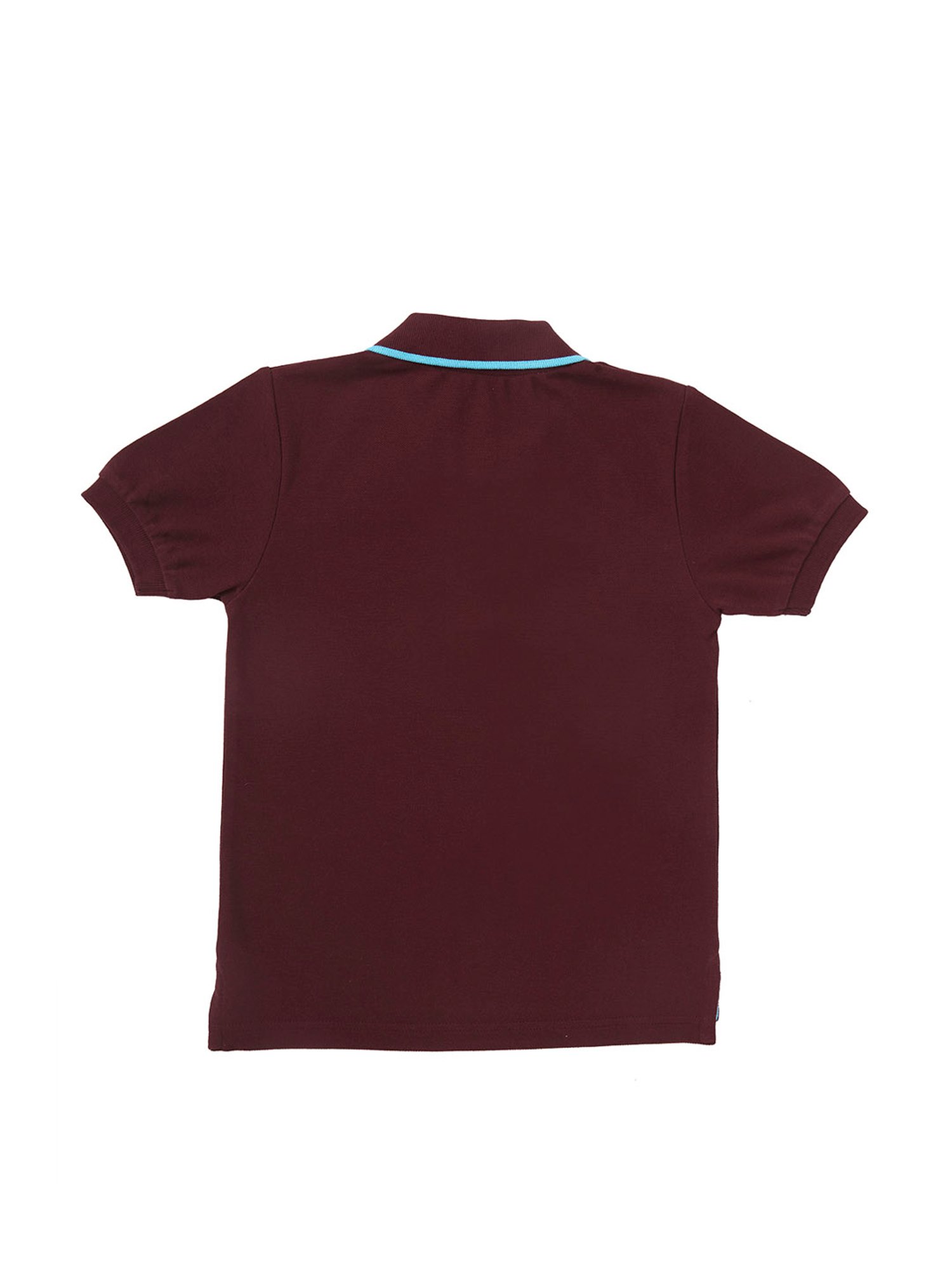 Cub McPaws Boys Burgundy Solid Polo