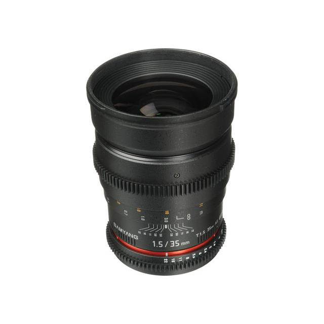 samyang cine sycv35c 35mm t1.5 aspherical wide angle cine lens for canon vdslr