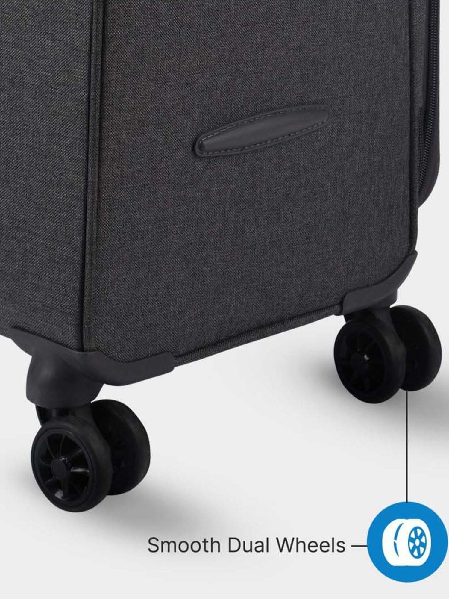 Skybags Snatch Grey & Red Color Block Soft Cabin Trolley Bag - 40 cm