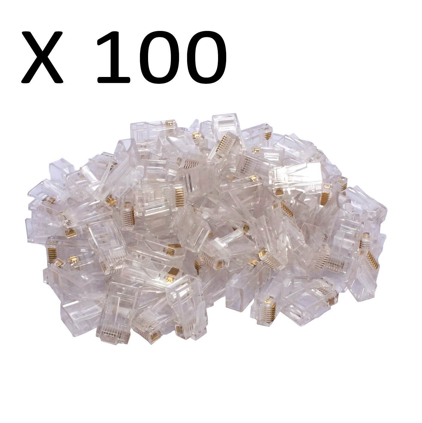 Cat5e RJ-45 Ethernet Crimp Connectors Pack of 100