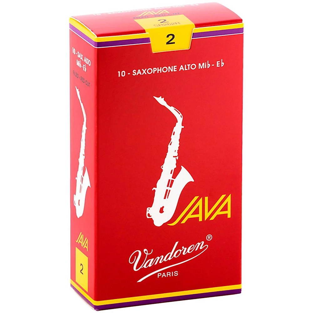 Vandoren 10 Alto Saxophone Java Red Cut #2 Reeds