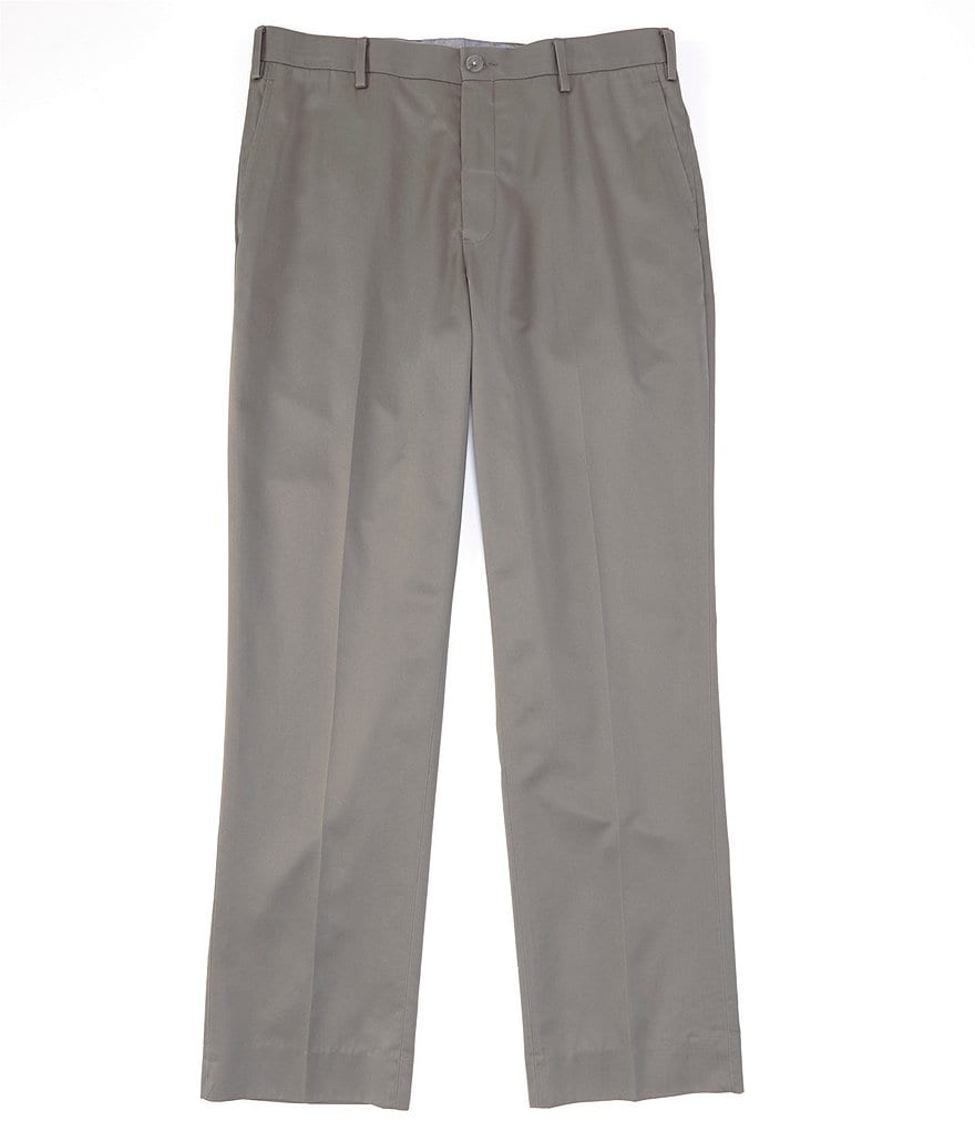 Hart Schaffner Marx Flat-Front Twill Relaxed Fit Chino Suit Separates Dress Pants
