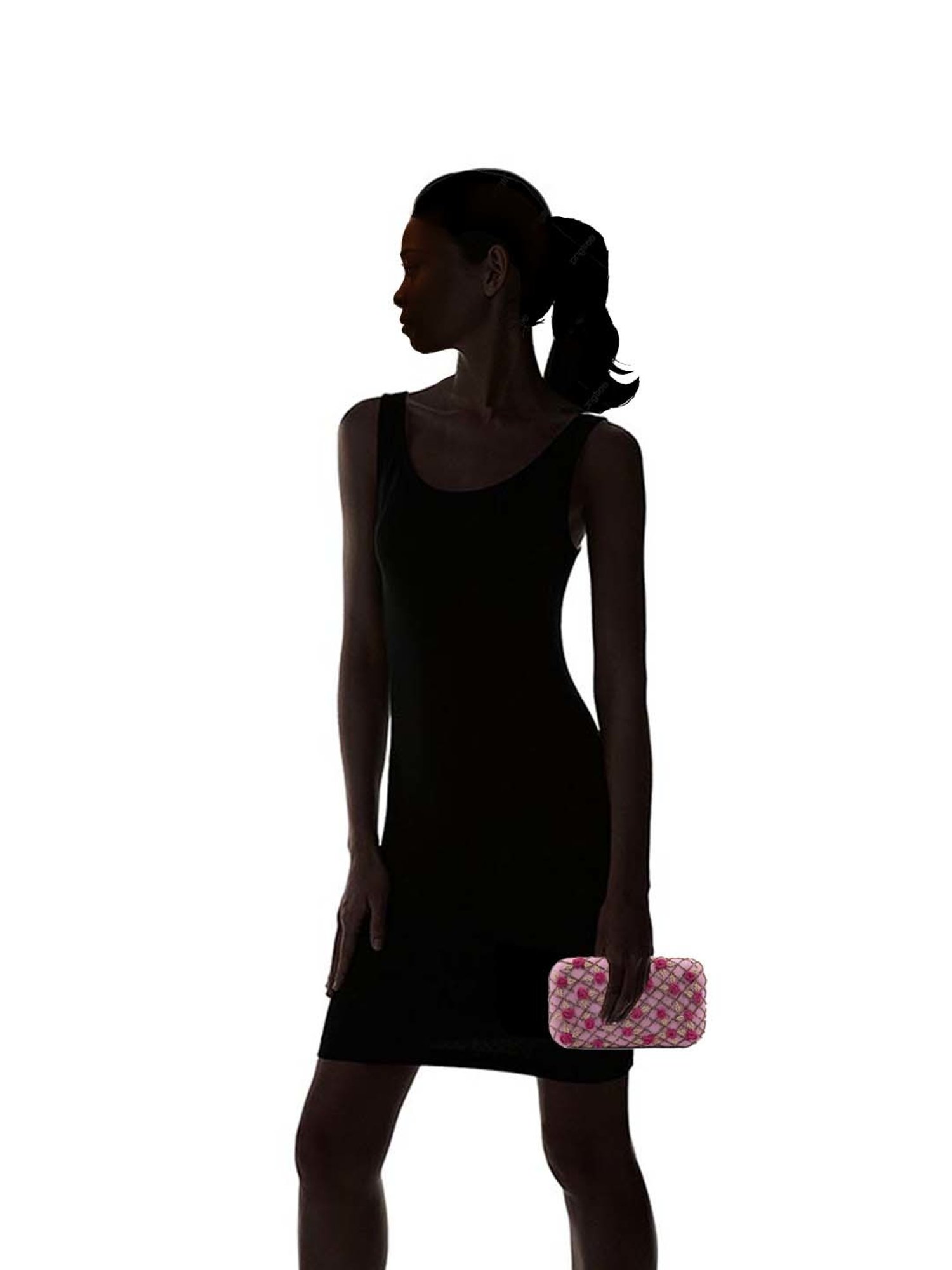 Sugarcrush Pink Embroidered Clutch