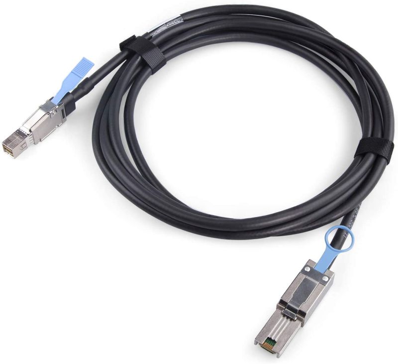External 6Gbps Mini SAS HD SFF-8644 to Mini SAS SFF-8088 Hybrid Cable, 30AWG SCSI Cable 1 meter