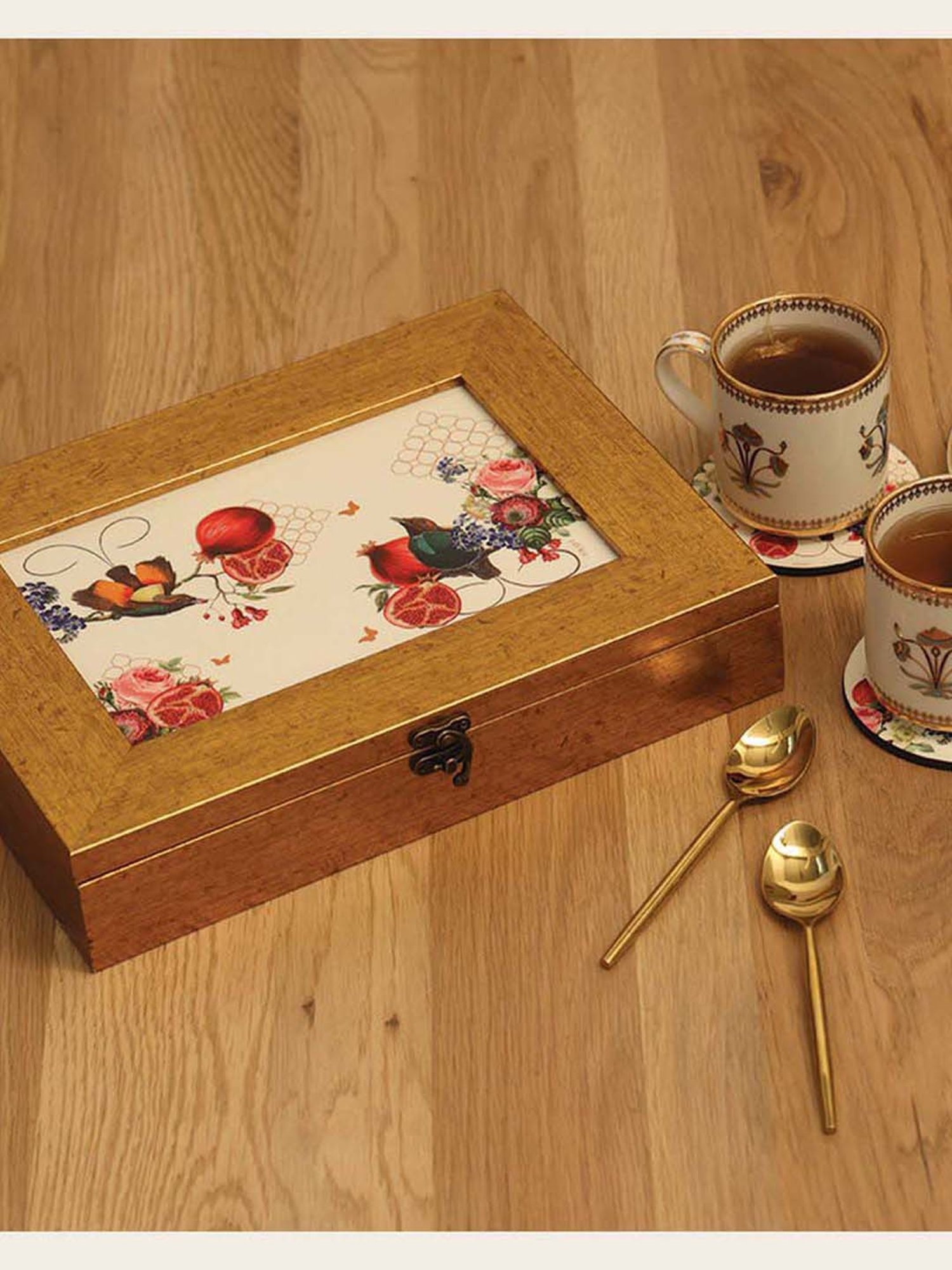 ICRAFT Multicolor Mdf Blossom Series Multipurpose Box