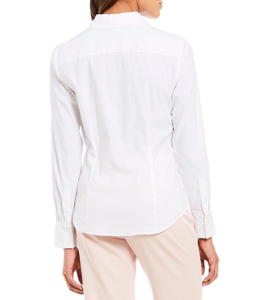 Antonio Melani Emma Point Collar Neck Long Sleeve Button Front Blouse