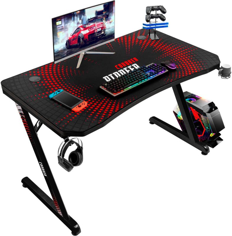 RESPAWN 3000 Gaming Computer Desk - Ergonomic Height Adjustable Gaming Desk, in Blue (RSP-3000-BLU)