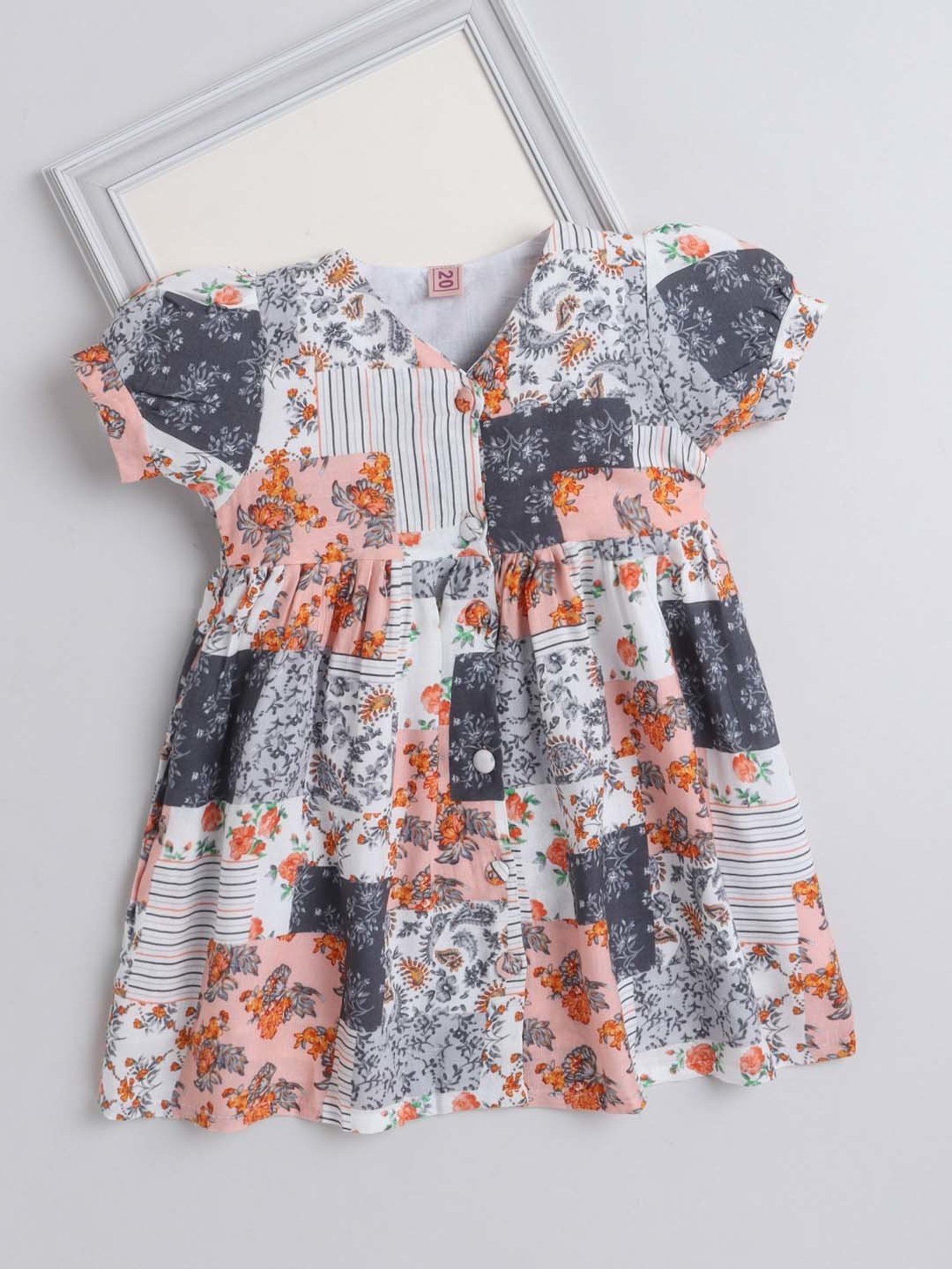 The Magic Wand Kids Multicolor Printed Dress