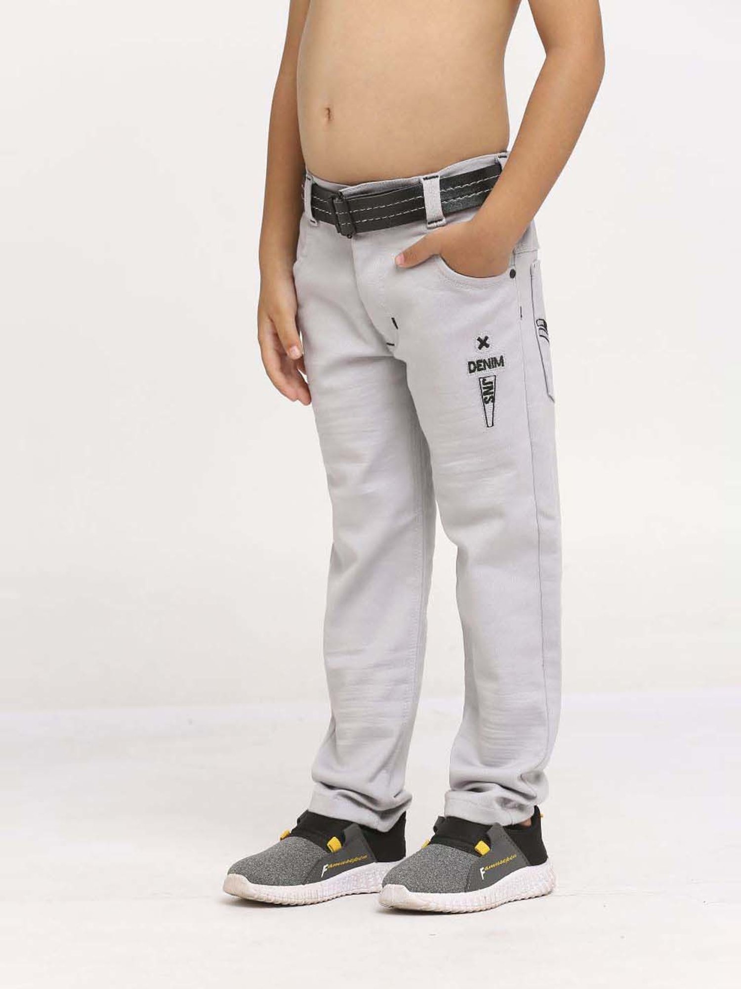 Kids Island Boys Black & Grey Printed Full Sleeves Clothing Set