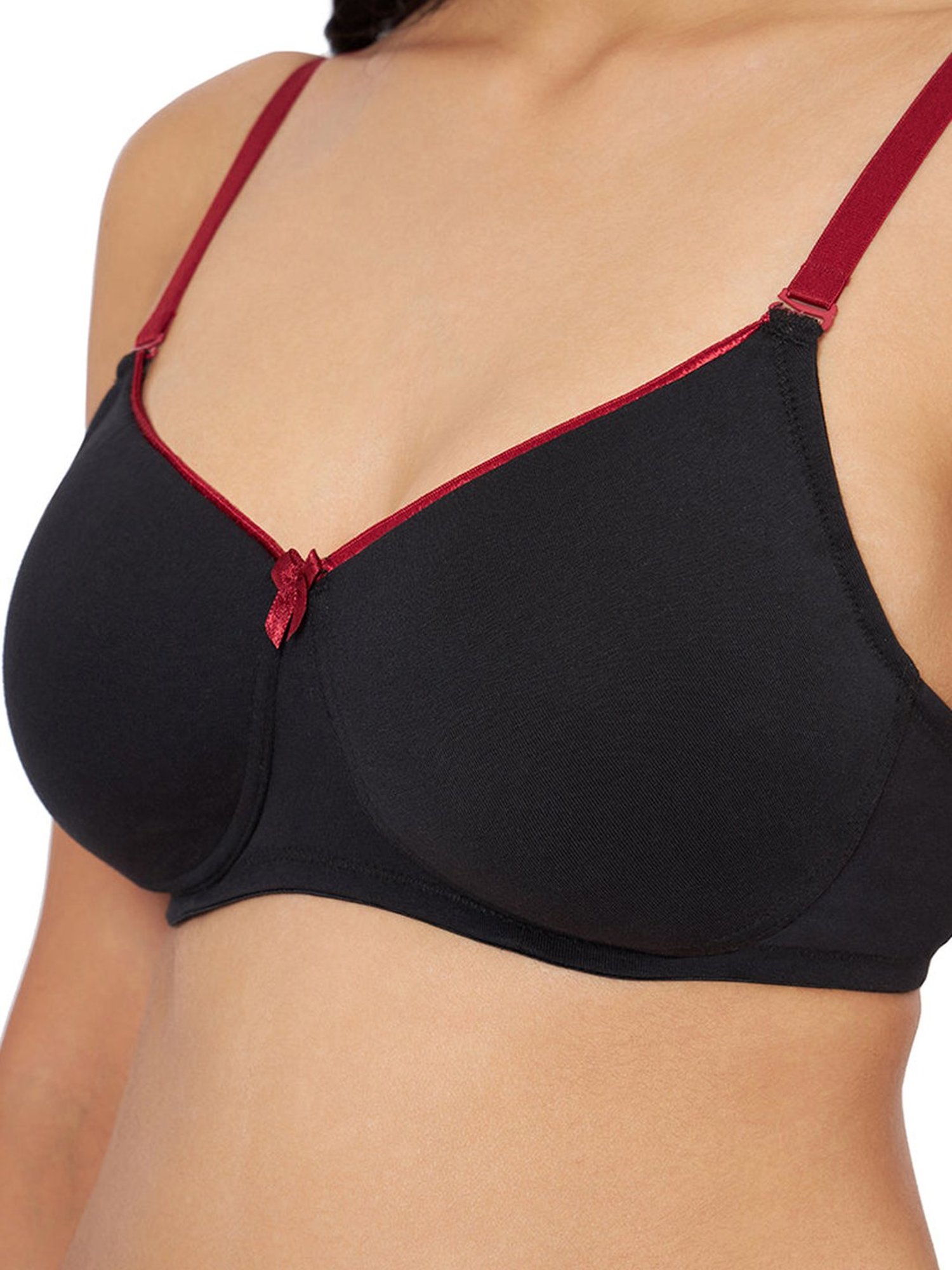 Amante Black Cotton T-Shirt Bra