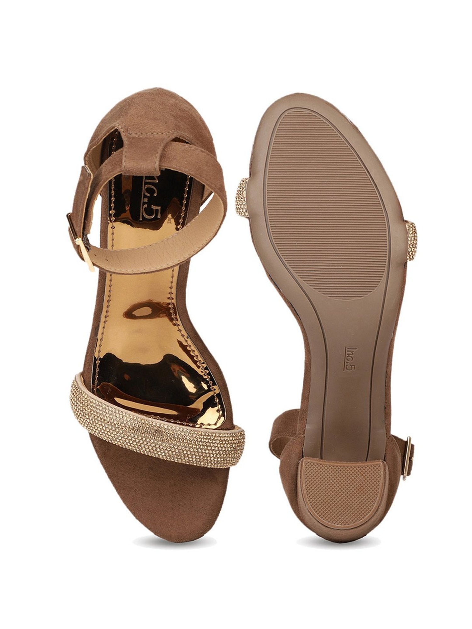 Inc.5 Women's Brown Ankle Strap Sandals