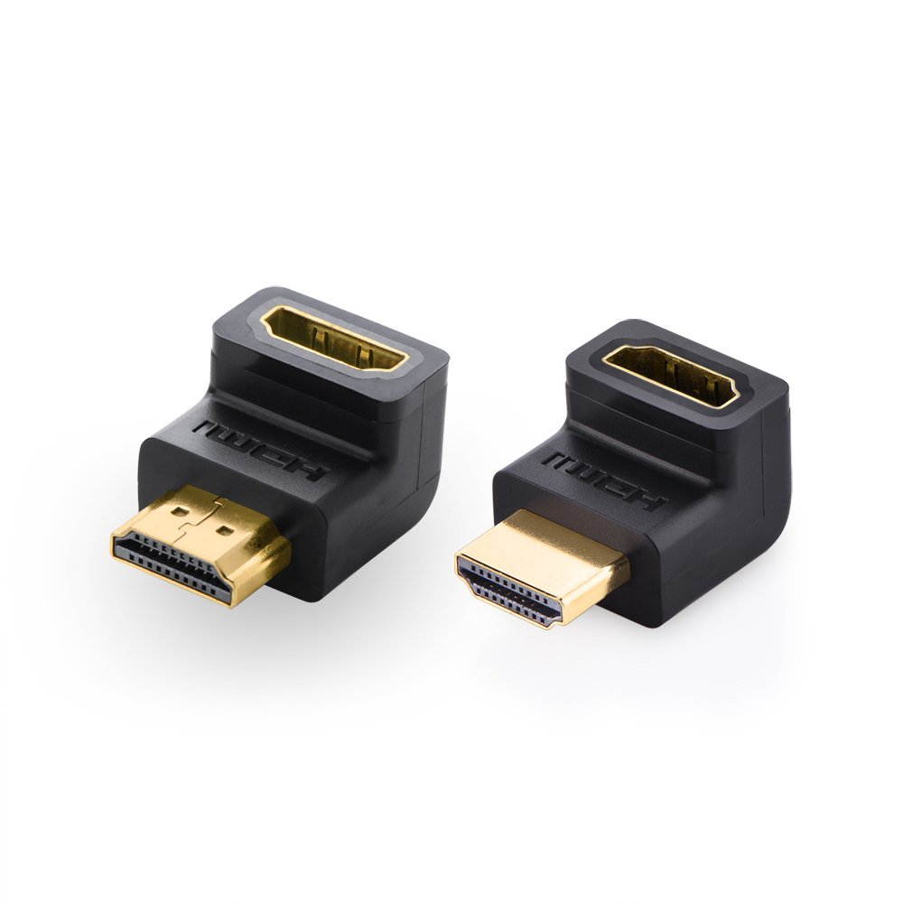 Ugreen High Speed HDMI Port Saver Male to Female Adapter Right Angled 90 Degree +270 degree