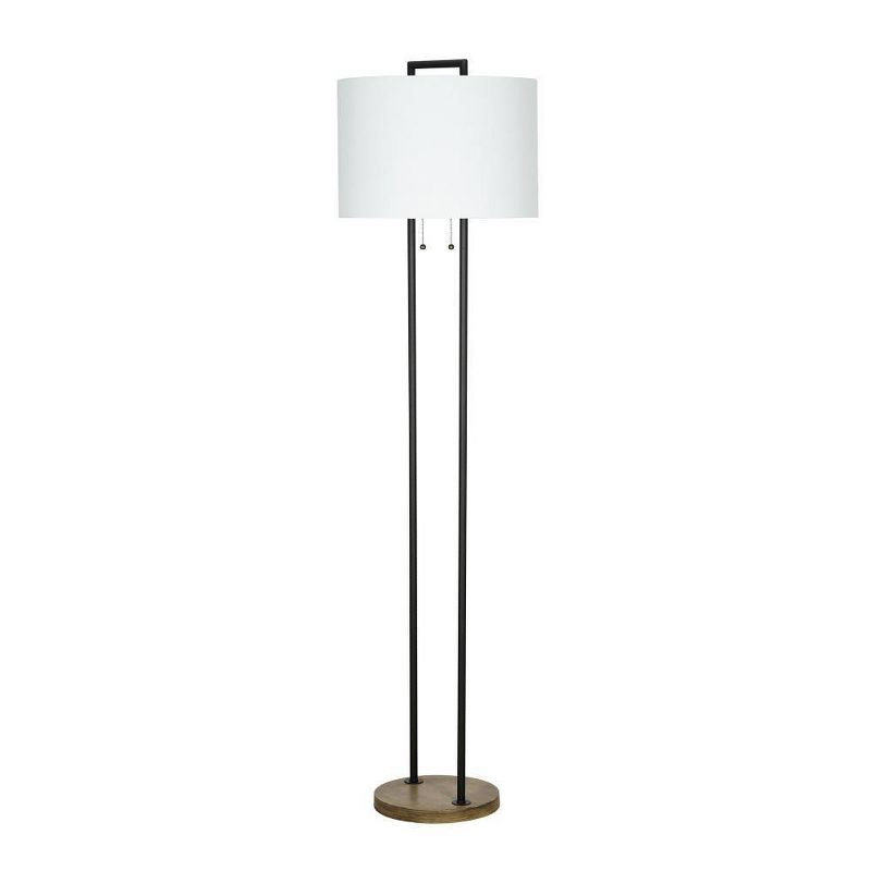 58" Dual Pole Floor Lamp (Includes LED Light Bulb) Black - Cresswell Lighting