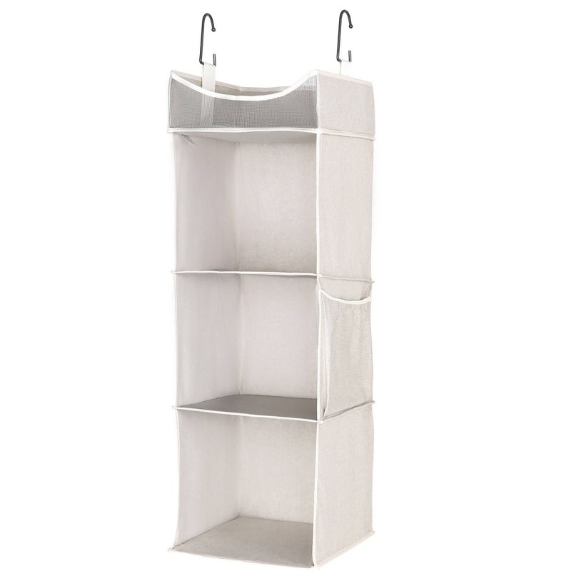 StorageWorks 4 Shelf Hanging Closet Organizer Gray