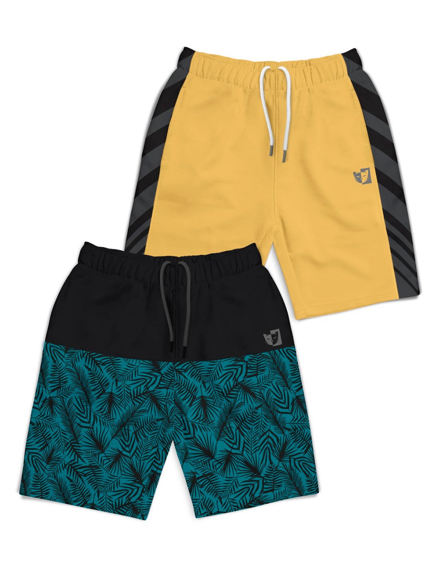 HELLCAT Kids Multi Color Block Shorts (Pack Of 2)