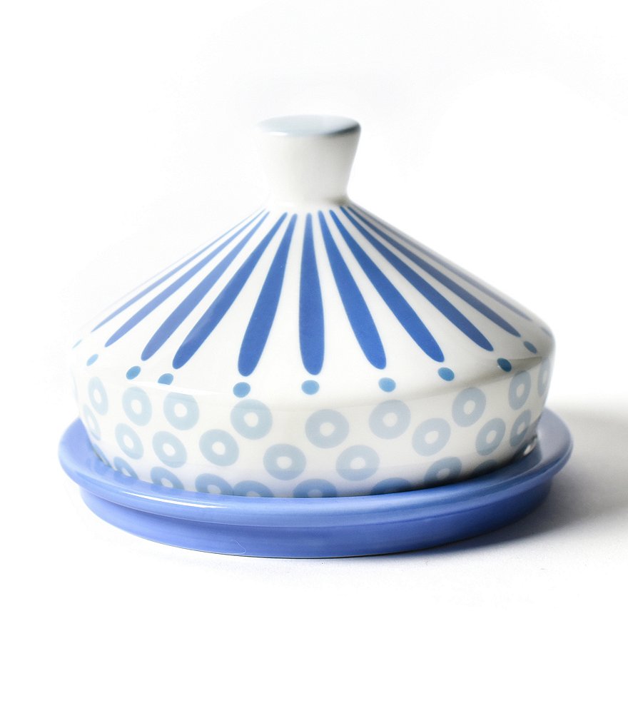Coton Colors Wedgewood Burst Round Butter Dish