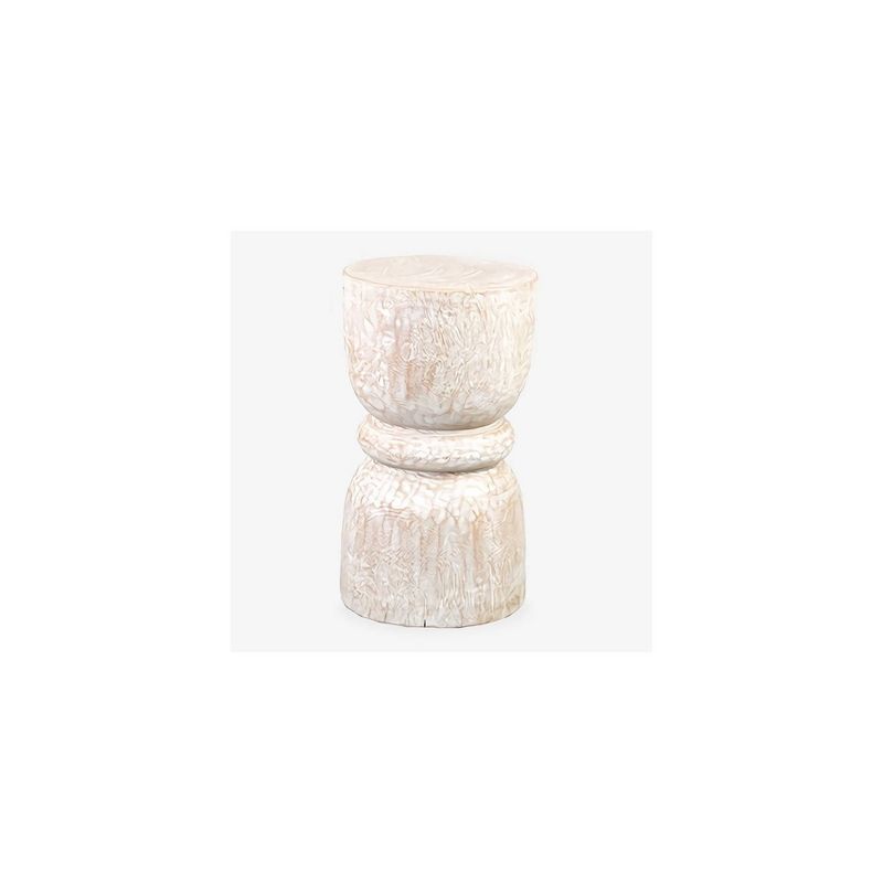 Marley Hourglass Stool White - East at Main
