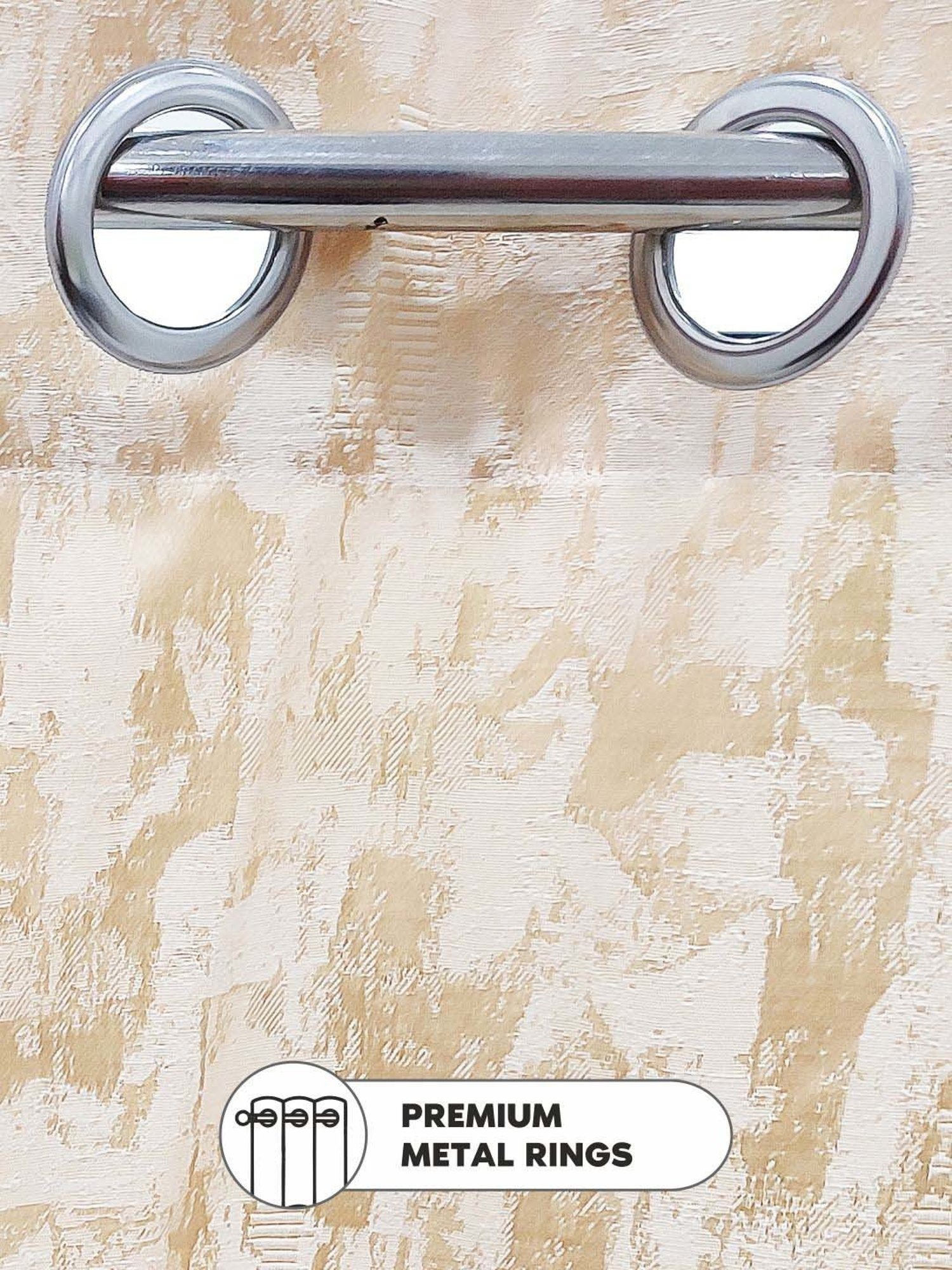 Bianca House Of Lux Soft Gold Faux Silk 7 Ft. Door Curtain