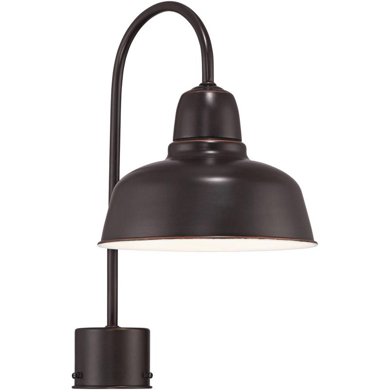 John Timberland Industrial Outdoor Post Light Fixture Urban Barn Farmhouse Oil Rubbed Bronze 15 3/4" for Exterior Garden Yard Patio Pathway
