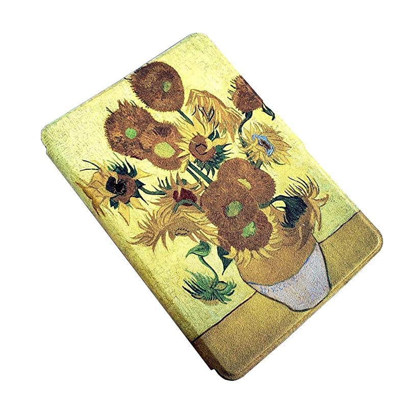 Paperwhite Case - Paperwhite 1/2 / 3 Generation - Auto Wake/Sleep, Shockproof, Lightest Leather (fits Paperwhite 2012, 2013, 2015 Version) (6 inch, Sunflowers)