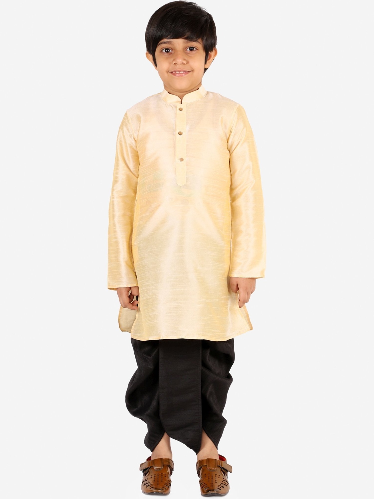 VASTRAMAY Kids Black Regular Fit Dhoti