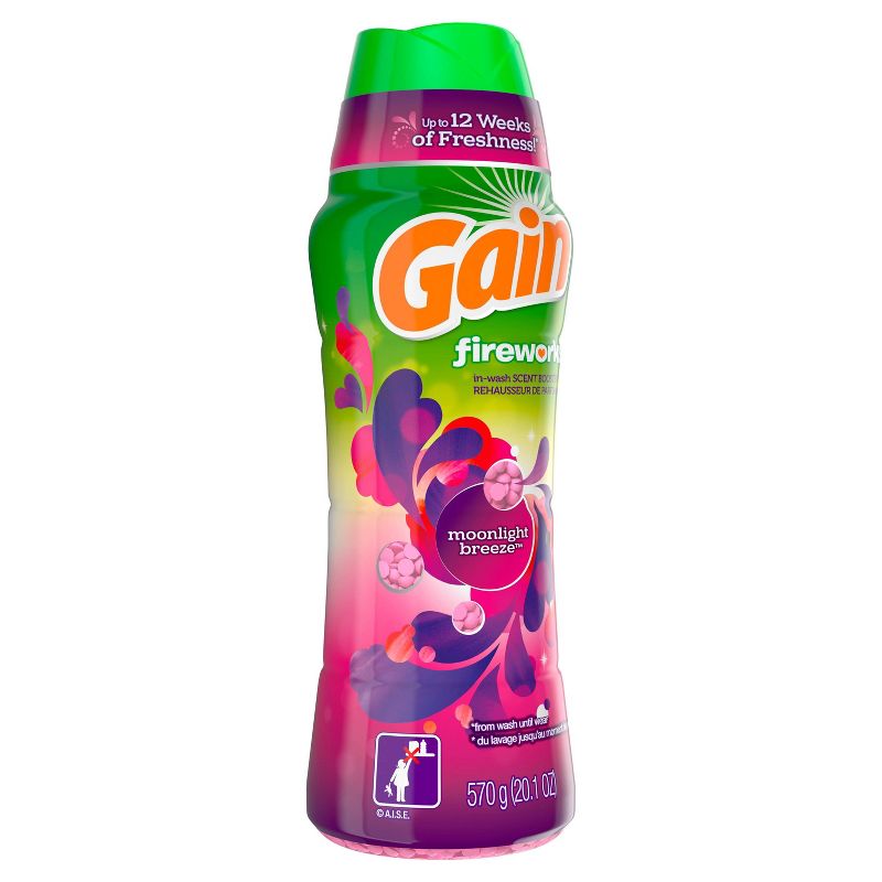 Gain Fireworks Moonlight Breeze In-Wash Scent Booster Beads - 20.1oz