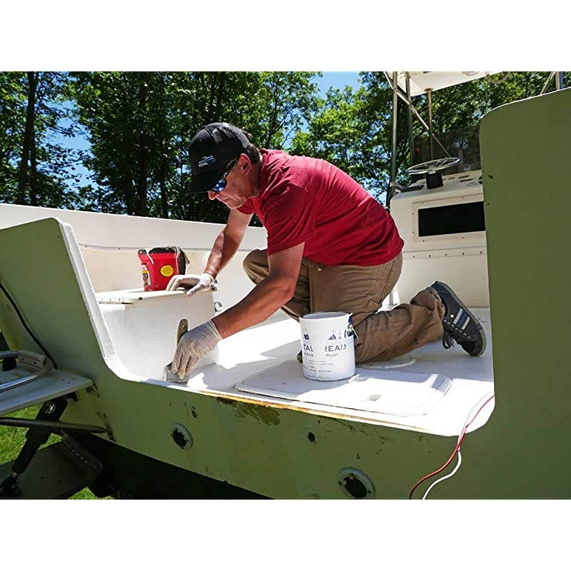 TotalTread NonSkid Deck Paint MarineGrade AntiSlip Traction Coating for Boats Wood Fiberglass Aluminum and Metals Beige Gallon