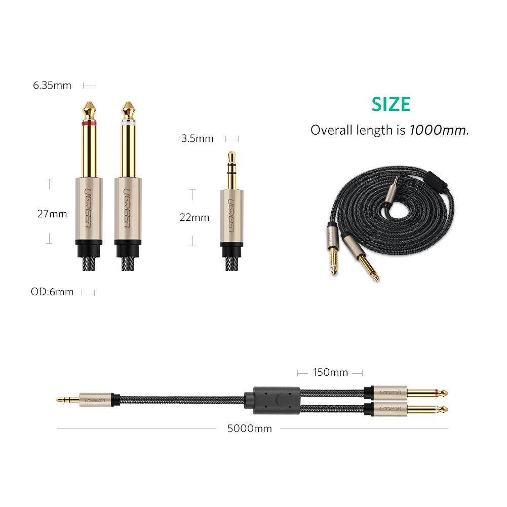 AU111 6 Feet Premium Audio Extension Cable Nylon Braided 35mm TRRS 4 Poles Jack Male to Female