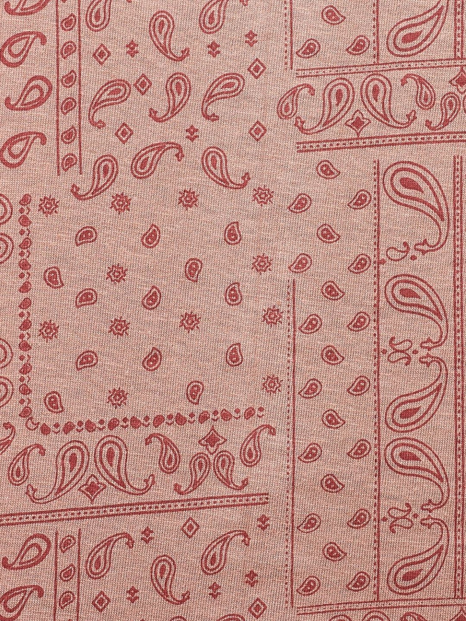 YU by Pantaloons Brown Cotton Printed Top