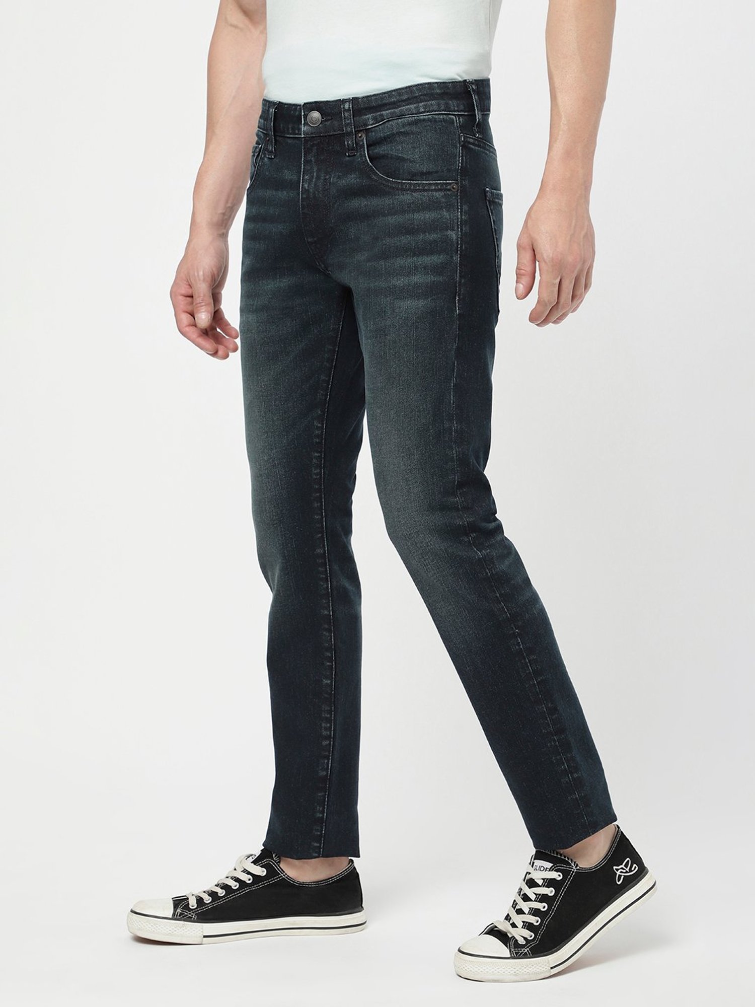 Passion Dark Blue Slim Fit Lightly Washed Jeans