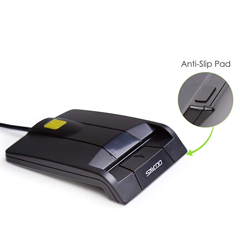 DOD Military USB Common Access CAC Smart Card Reader, Compatible with Mac Os, Win (Horizontal Version)