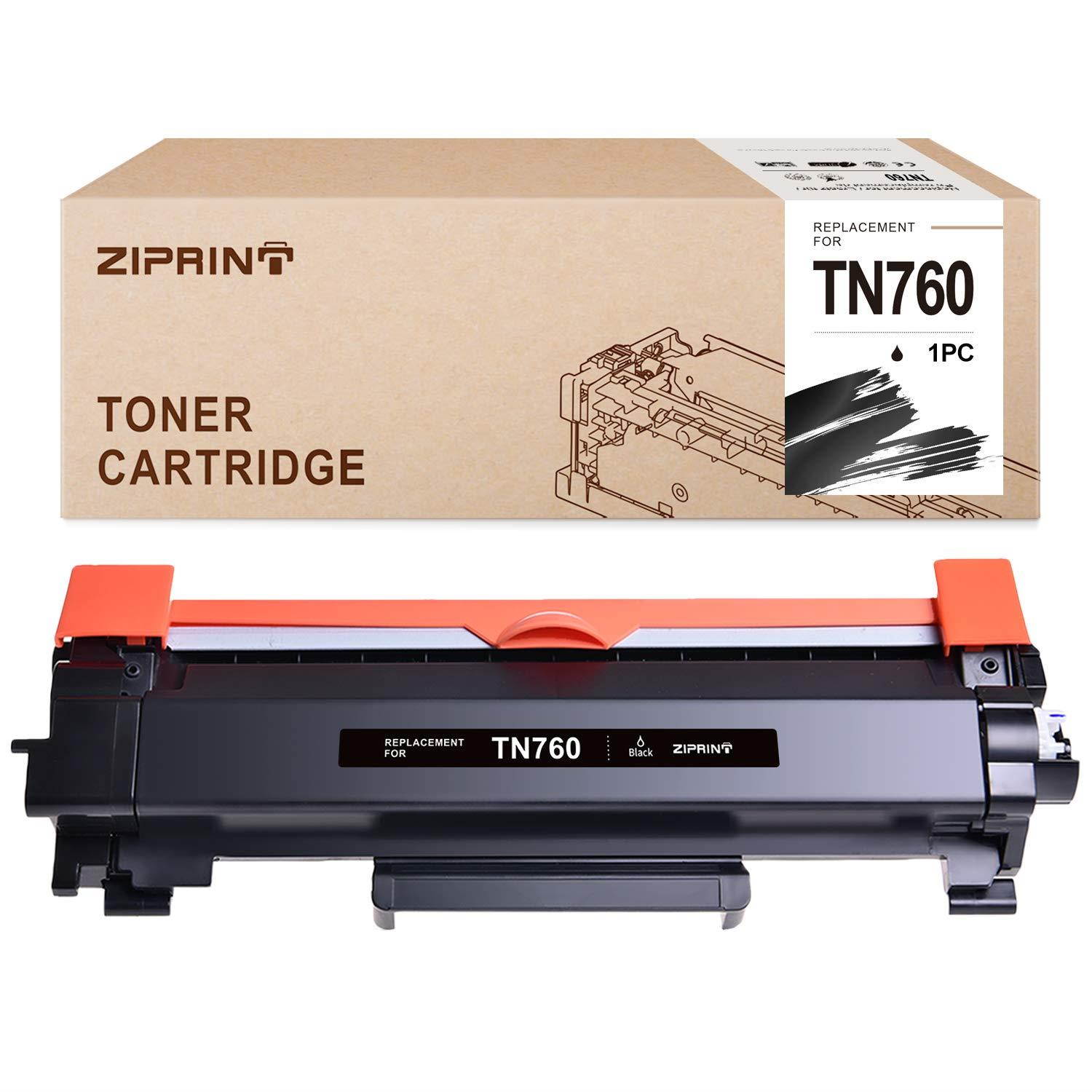Ziprint Compatible Toner Cartridge Replacement for Brother Tn760 Tn-760 Tn730 to use with MFC-L2750DW HL-L2350DW DCP-L2550DW HL-L2395DW MFCL2710DW Printer(1-Black, High Yield)