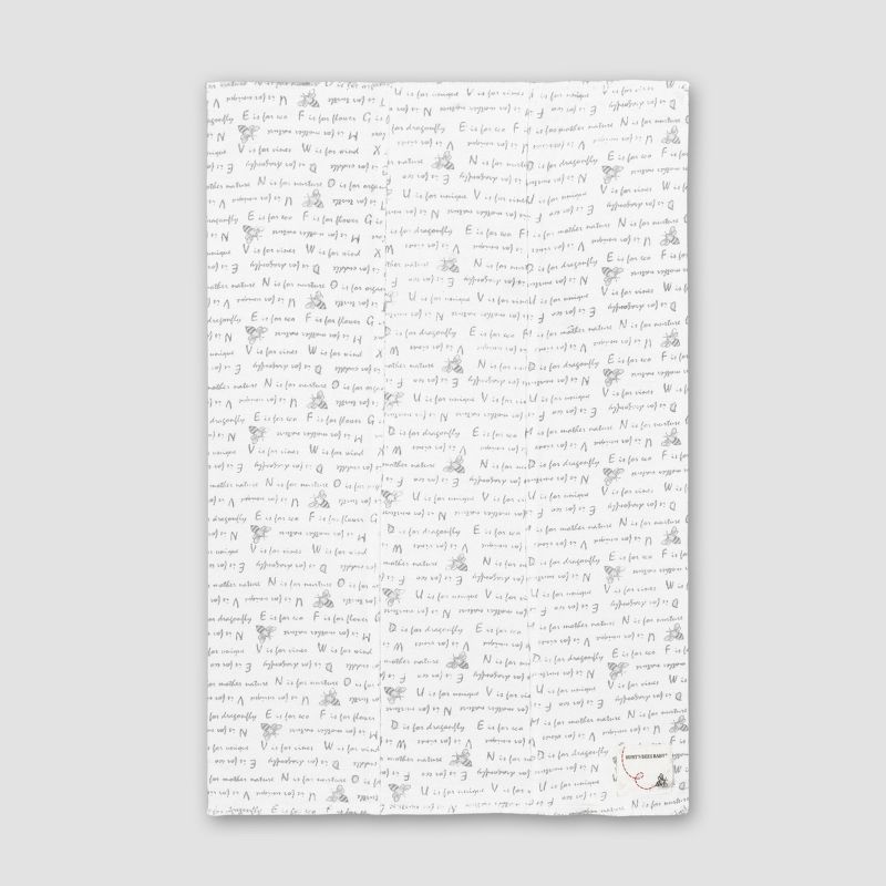 Burt's Bees Baby® Organic Cotton 5pk Solid/Print Burp Cloth Set - Heather Gray