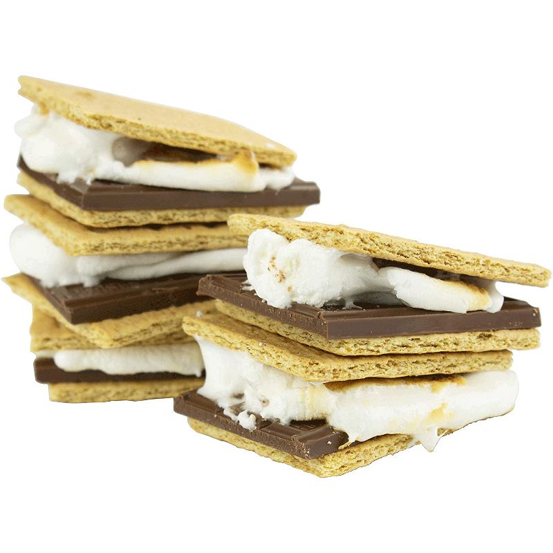 Brentwood Appliances TS603 Indoor Stainless Steel Electric Flameless S'mores Maker with 4 Roasting Forks and 4 Stackable Red Trays