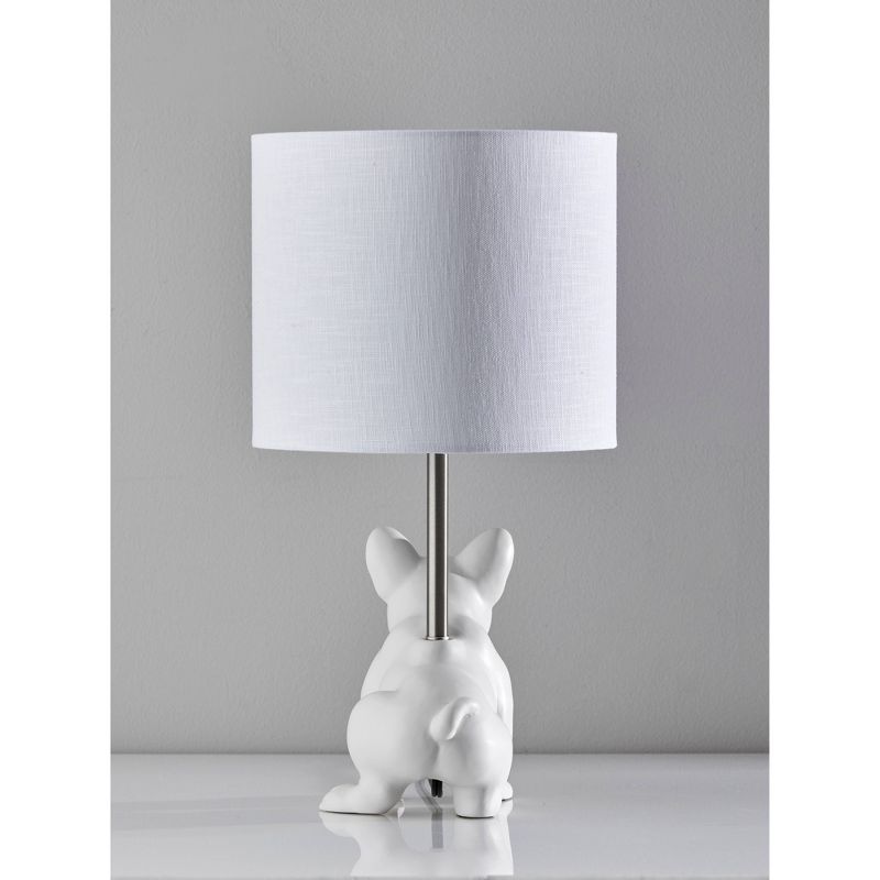 18" 2-Light Luna Clamp Arm Table Lamp with Mushroom Shade Matte Black - Globe Electric