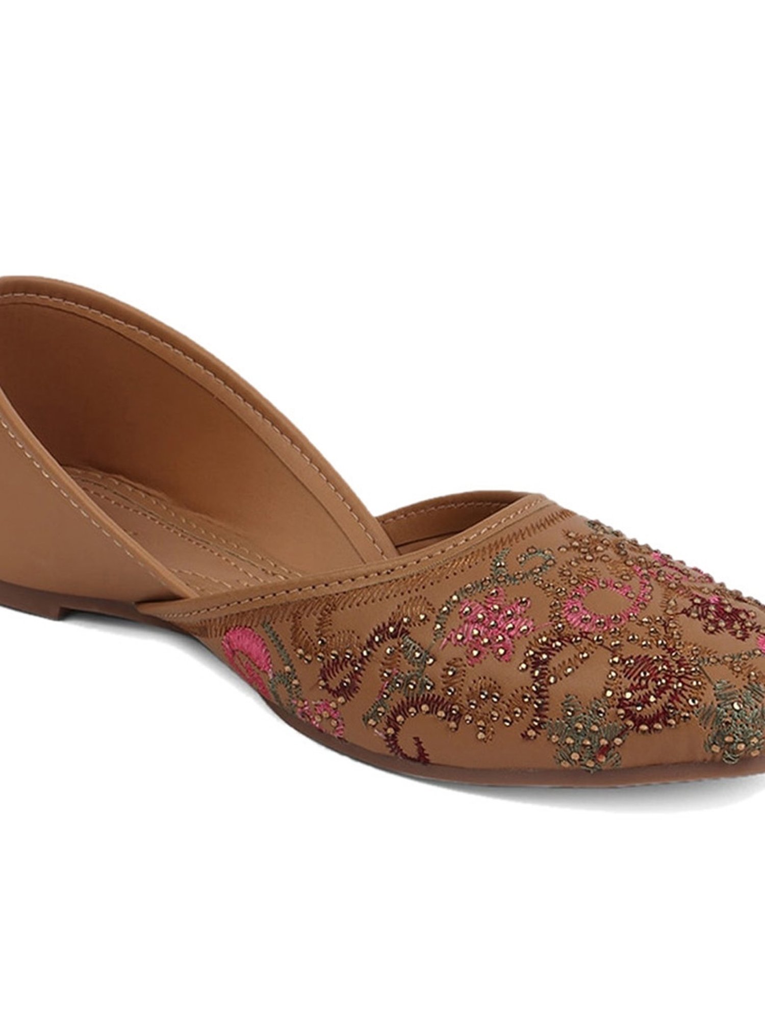 Iconics Women's Brown Ethnic Juttis