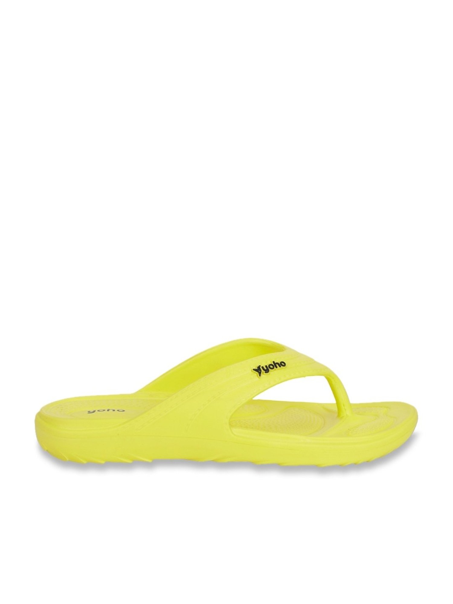 Yoho Women's Accupressure Drizzle  Yellow Flip Flops