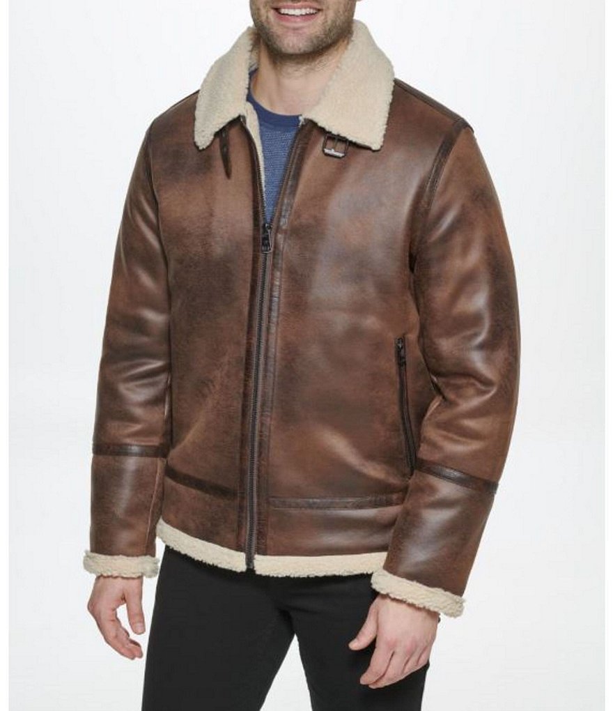Calvin Klein B-3 Faux-Shearling Jacket