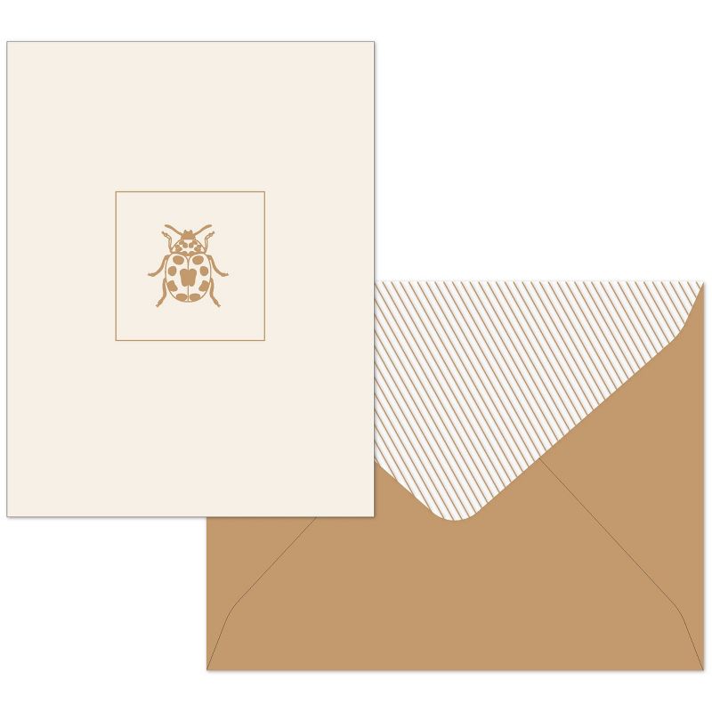 16ct Assorted Blank Note Cards Bugs