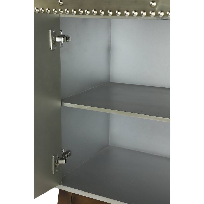 Metal and Wood Cabinet Gray - Olivia & May