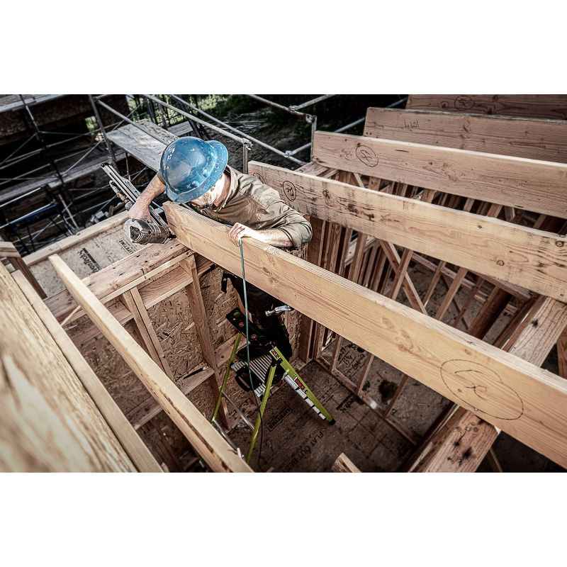 Little Giant Ladder Systems 8' ANSI type IA 300 lb rated fiberglass Stepladder with Ground Cue Apple Green